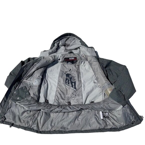 686 MEDIUM Men's Gray AAC Tiger Snowboard/Ski Jacket with Woven Detail - Picture 3 of 14